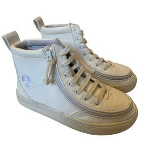 NWOT Billy Classic White Lace Full Zip Hightop Sneaker Kids Size 1